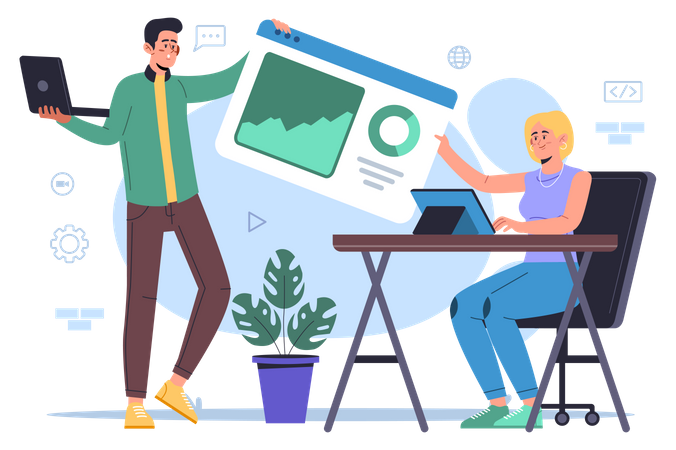 Statistique d'entreprise  Illustration