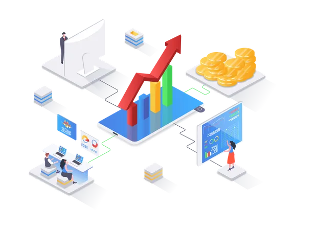 Statistique d'entreprise  Illustration