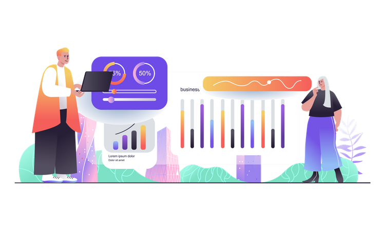 Statistiques sur les entreprises  Illustration