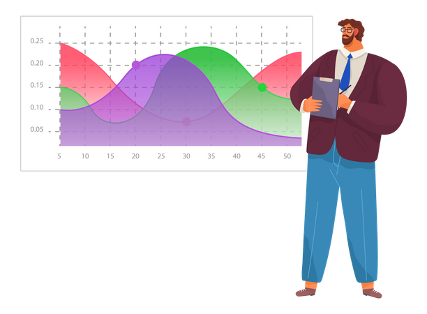 Statistische Indikatoren und grafische Informationsvisualisierung  Illustration