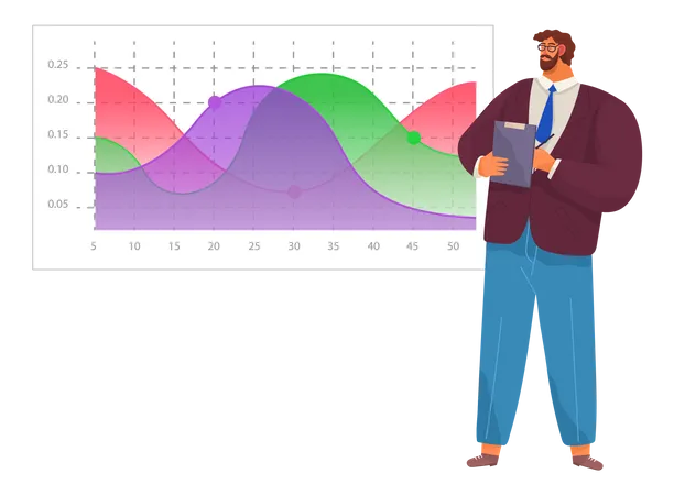 Statistische Indikatoren und grafische Informationsvisualisierung  Illustration