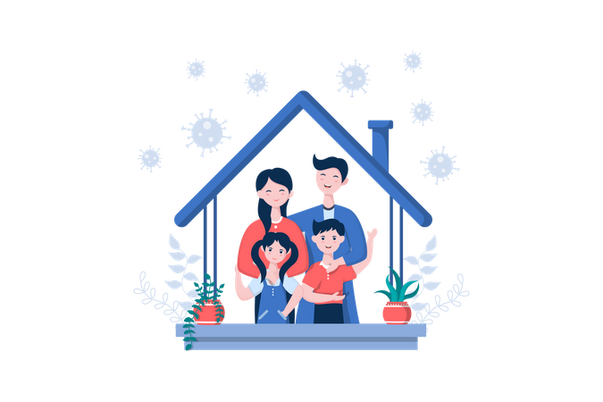 Stay at home Illustration