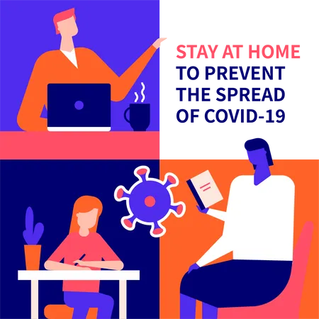 Stay at home  Illustration