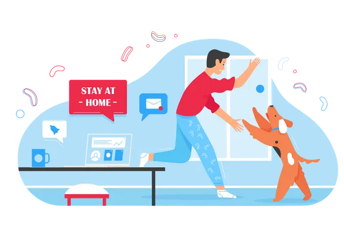 Stay at home  Illustration