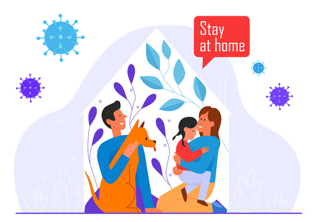 Stay at home  Illustration