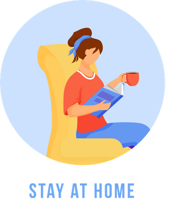 Stay at home  Illustration