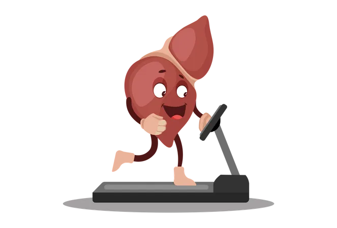 Stay fit for healthy liver Illustration