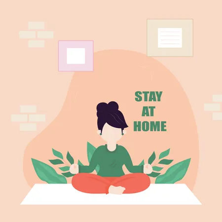 Stay home  Illustration