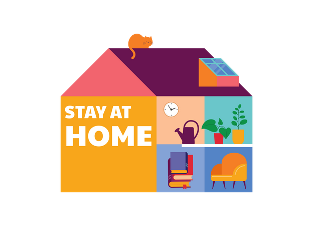 Stay home Illustration
