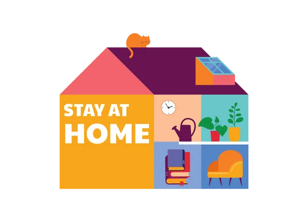 Stay home  Illustration