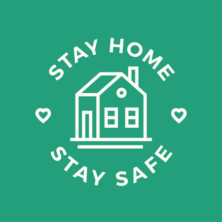 Stay Home and Stay Safe Illustration