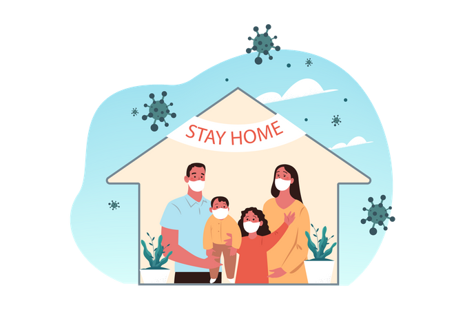 Stay home  Illustration