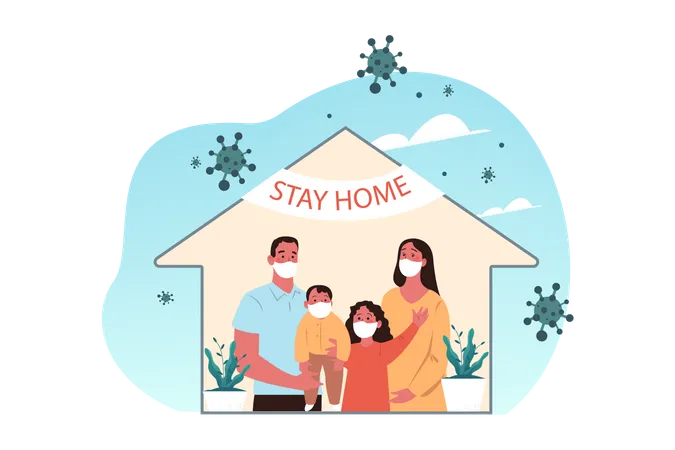 Stay home  Illustration