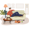 staying at home illustrations