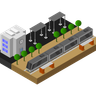 illustrations for train station