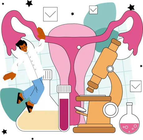 STD and reproductive system diseases treatment  Illustration