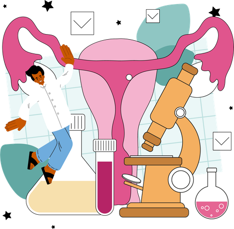 STD and reproductive system diseases treatment  イラスト