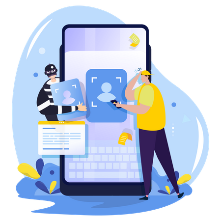 Stealing account data  Illustration