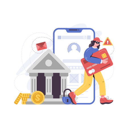 Stealing Banking Information  Illustration