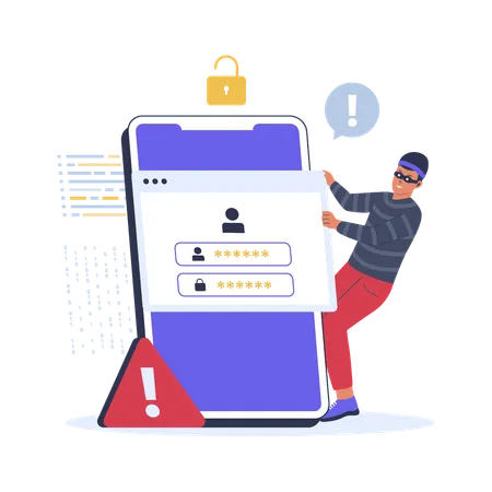 Stealing data account  Illustration