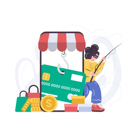 Stealing user card information  Illustration