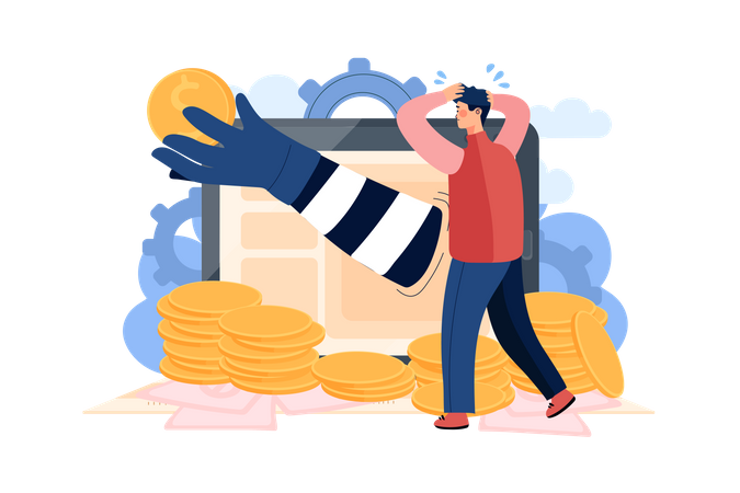 Stealing user money  Illustration