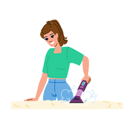 Steam cleaning service  Illustration