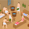 steam room illustrations