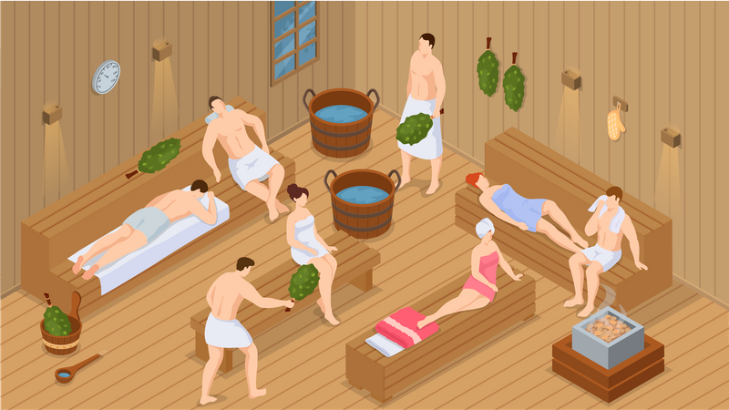 Steam room  Illustration