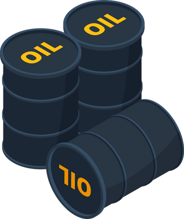 Steel oil barrels  Illustration