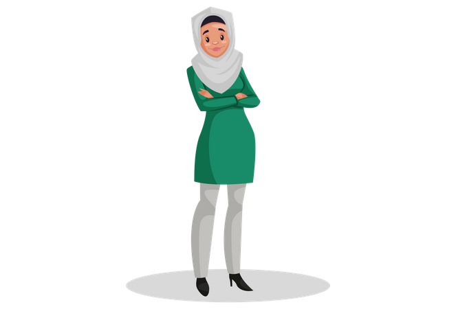 Stehende muslimische Frau  Illustration