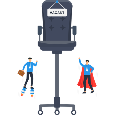 Stellenangebot mit Superheld  Illustration