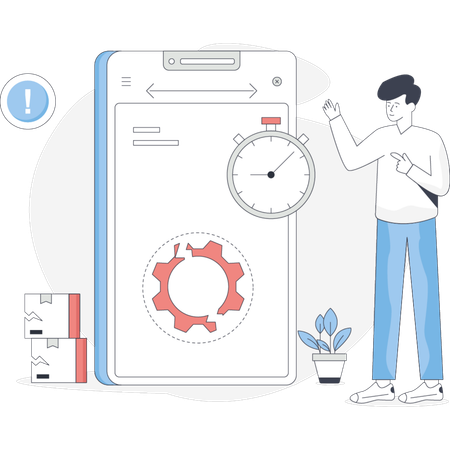 Step-by-step guide on creating a mobile app featuring design development and testing phases  Illustration