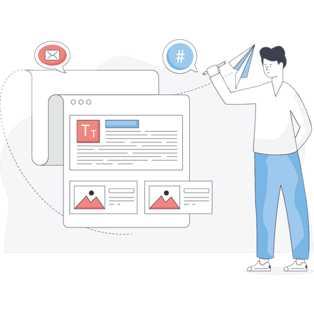 Step-by-step guide on creating an effective landing page for your website featuring design and content tips Illustration