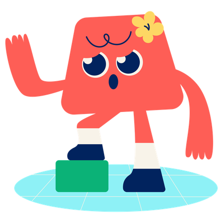 Step Up on Stool  Illustration