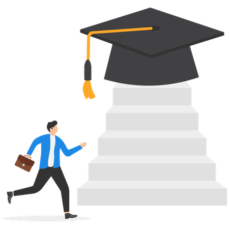 Steps to education success  Illustration