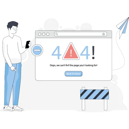 웹사이트에서 404 오류를 해결하는 단계, 문제 해결 팁 및 솔루션 제공  일러스트레이션