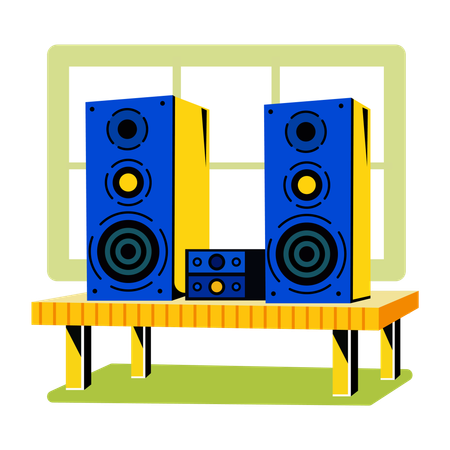 Stereo System  Illustration