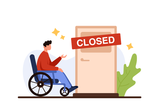 Stereotype problem for employee with disability  Illustration