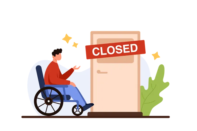 Stereotype problem for employee with disability  Illustration