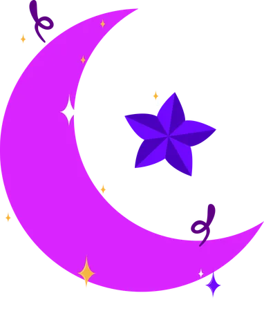 Sternenklare Ramadan-Nacht  Illustration