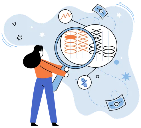 Stethoscope listening to heartbeat of market  Illustration