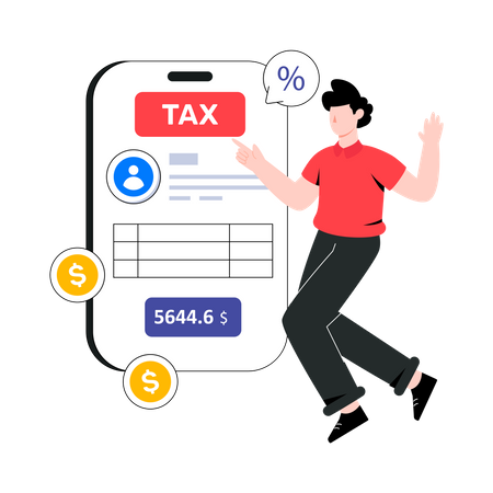 Steuer-App  Illustration