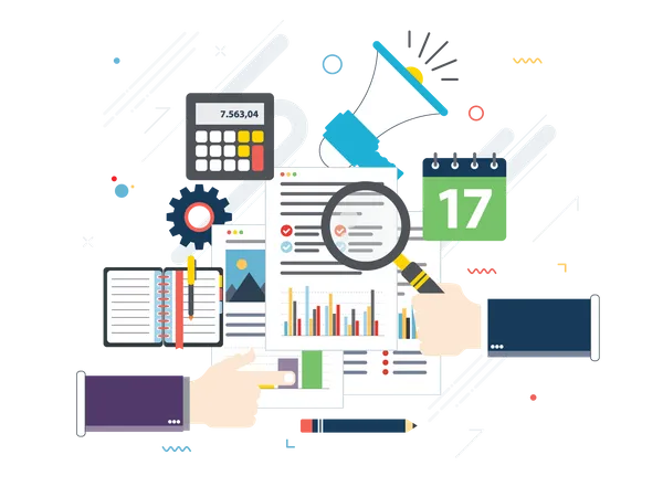 Steuerbuchhaltungsstatistik  Illustration