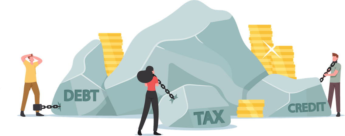 Steuern Darlehen Zahlung Finanzielle  Illustration