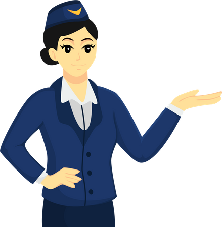 Stewardess  Illustration