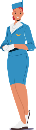 Stewardess Flugbegleiterin  Illustration