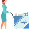 illustration for hostess serving drink