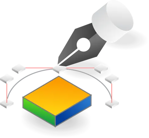 Anwendungssoftware für den Stiftwerkzeug-Entwurf  Illustration