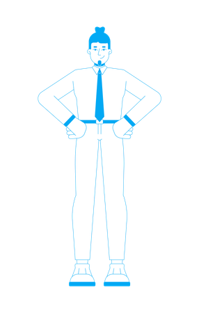 Stilvoller Geschäftsmann mit Frisur  Illustration